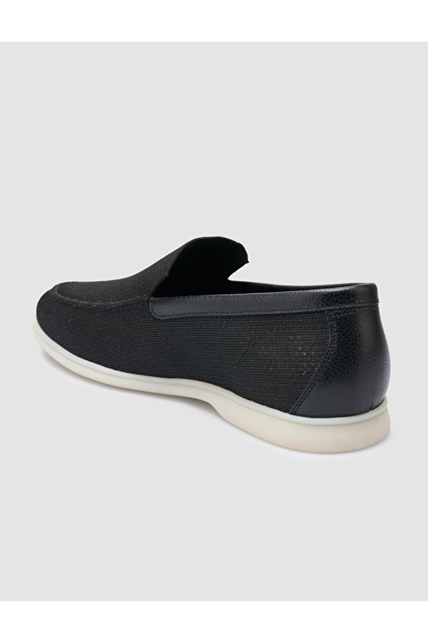 Triko Siyah Erkek Loafer - 5