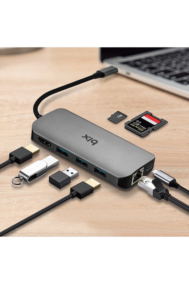 Type-c Kart Okuyucu Hdmı Ethernet Usb Dönüştürücü - 5