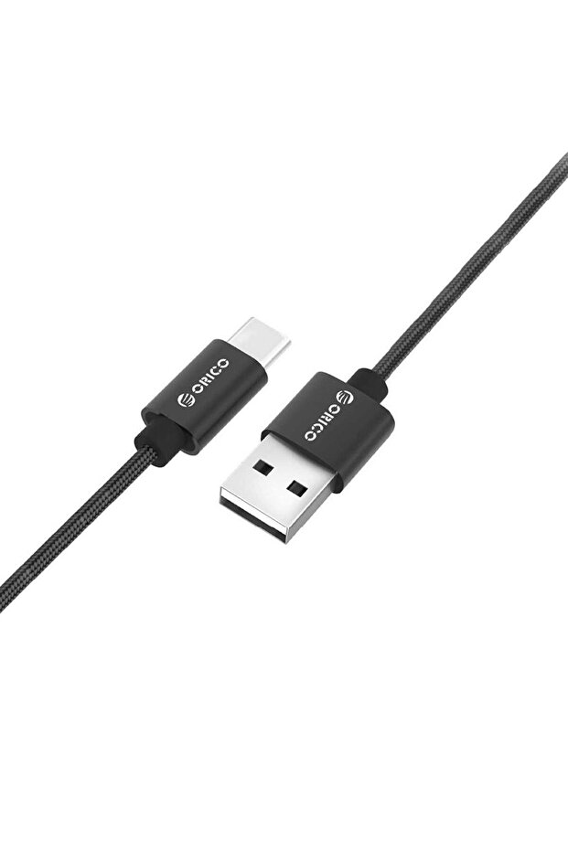 Usb To Type-c 2.4a Örgülü Data Ve Şarj Kablosu 1 Metre Siyah - 1