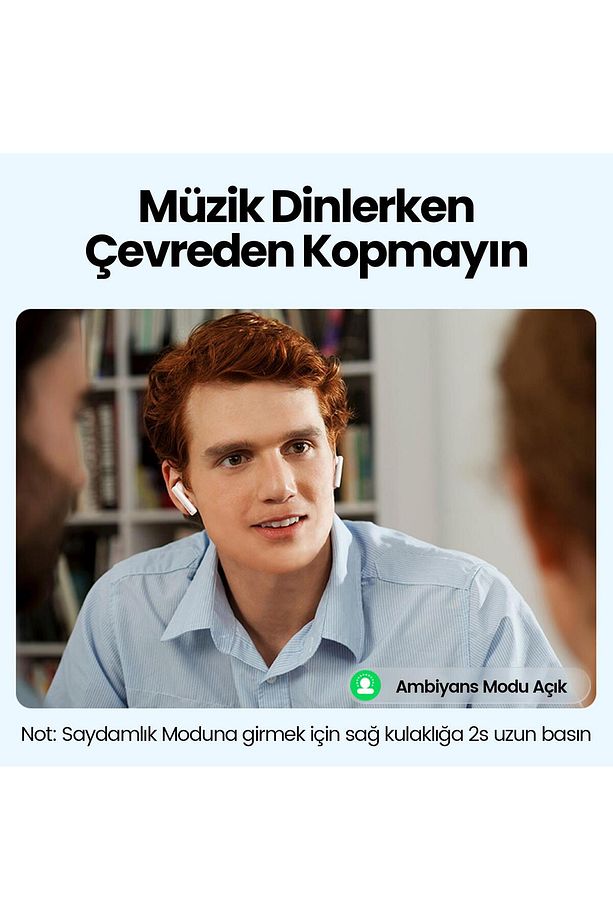 Hitune T3 Anc / Ambiyans Tws Kablosuz Bluetooth 5.2 Kulaklık Beyaz - 5