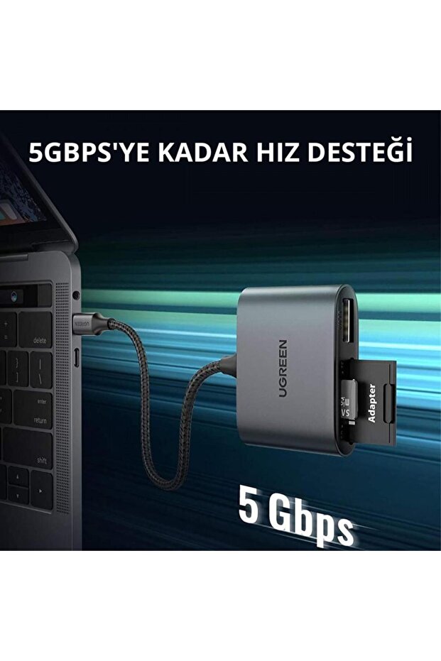 Type-c To Sd Micro Sd Tf Usb Kart Okuyucu Adaptör - 3