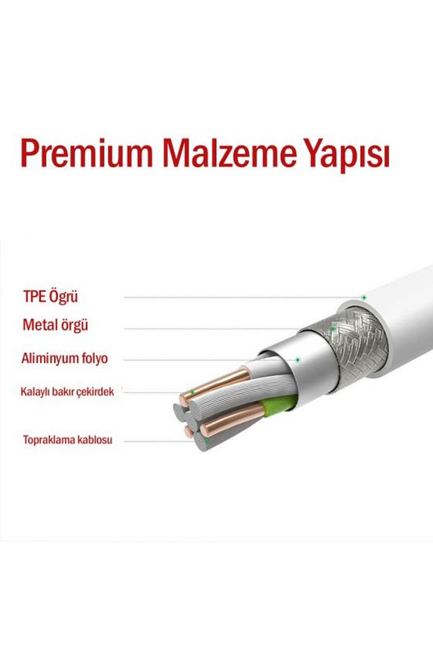 3'ü 1 Arada Örgülü Iphone Lightning Type-c Micro Usb Şarj Kablosu 1.5 Metre - 6