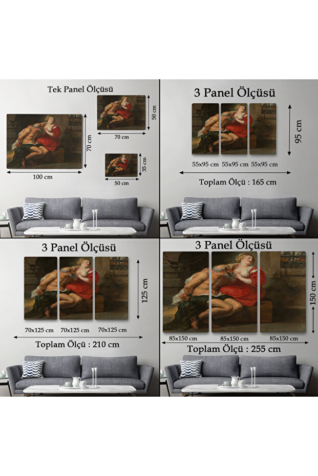 Peter Paul Rubens Cimon ve Pero Kanvas Tablo, Çıplak Tablo, Giclee Duvar Sanatı-5377 - 7