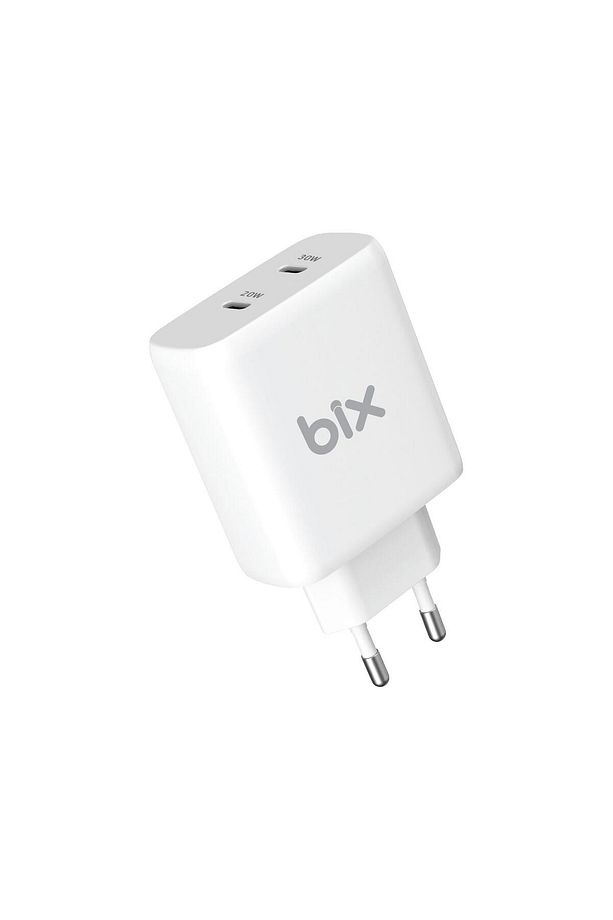 50w Usb-c Çift Portlu Hızlı Şarj Adaptörü Iphone, Android Ve Ipad Uyumlu Type-c Pd Şarj Aleti - 1