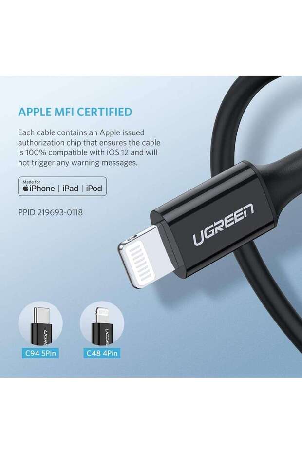 Apple Iphone Type-c To Lightning Data Ve Şarj Kablosu Siyah 2 Metre - 4