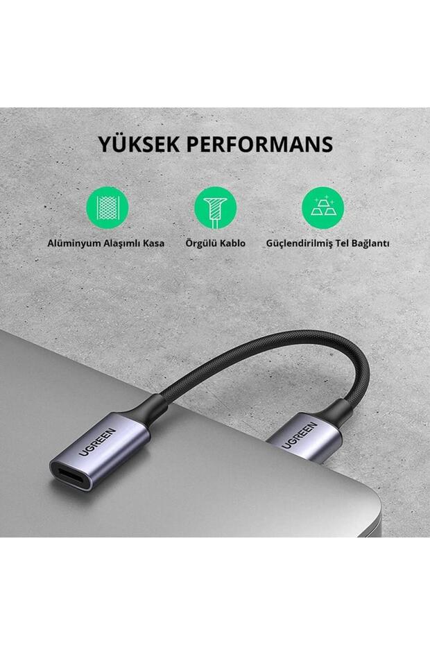 Mfi Usb Lightning Örgülü Ses Kablosu Dönüştürücü - 3