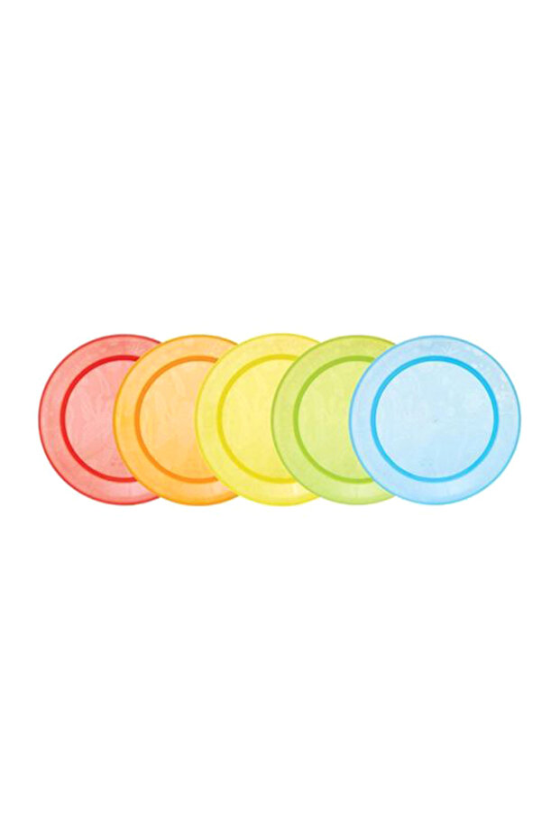 مجموعة صحون ملونه 5 قطع من مونشكين متعدد الألوانMunchkinPlates