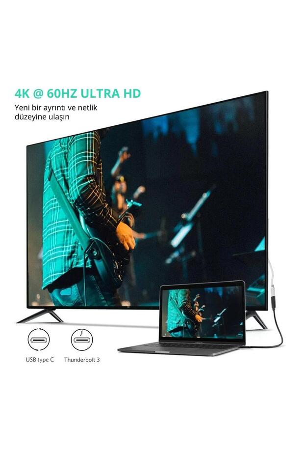 Usb 3.1 Thunderbolt 3 Type-c Erkek To Type-c Dişi Uzatma Kablosu 50 Cm - 6