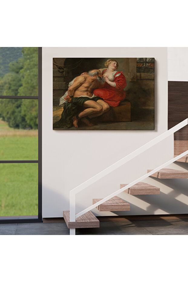 Peter Paul Rubens Cimon ve Pero Kanvas Tablo, Çıplak Tablo, Giclee Duvar Sanatı-5377 - 5
