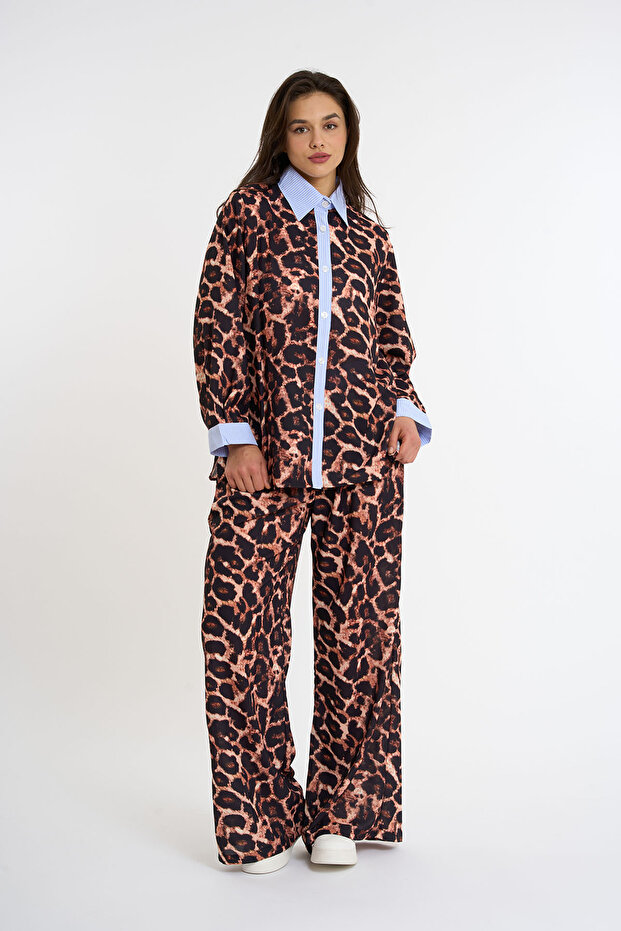 Leopard Patterned Bottom Top Set - 7