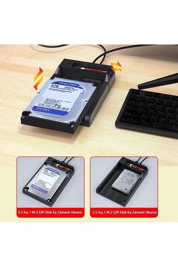 Usb3.2 Gen2 M.2 Nvme Sata 2.5" 3.5" Ssd Hdd Offline Clone Dock Station Klonlama - 3