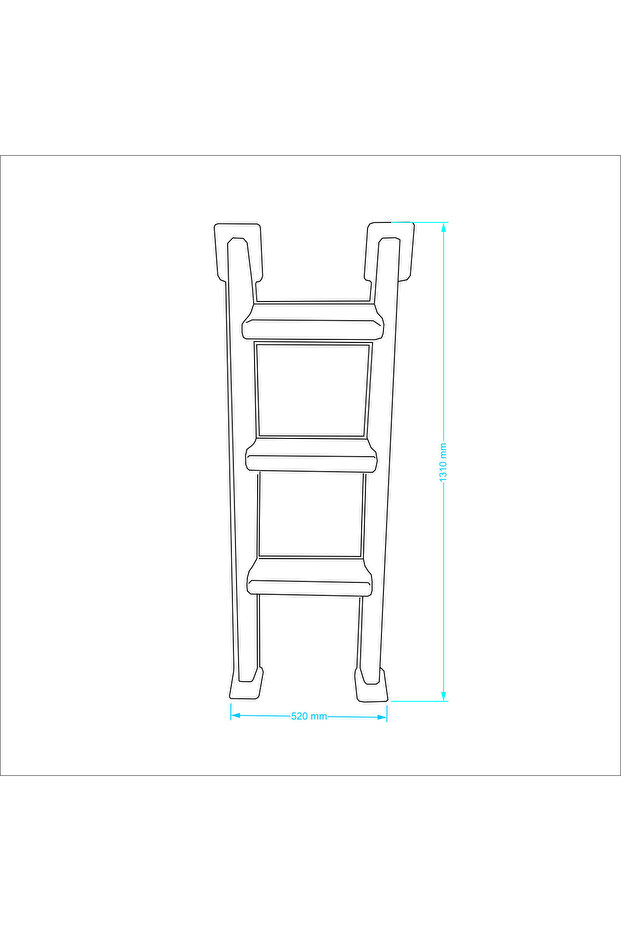 Merdiven 3 Basamaklı - Yatık - 2