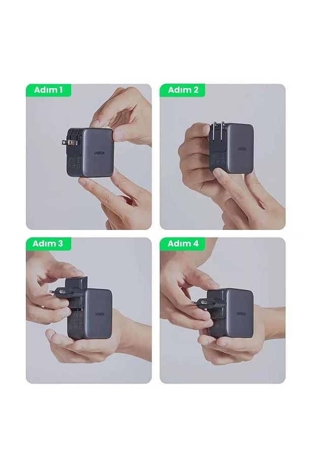 Nexode 65w Gan 2*type-c 1*usb-a 3 Portlu Seyahat Şarj Cihazı - 6