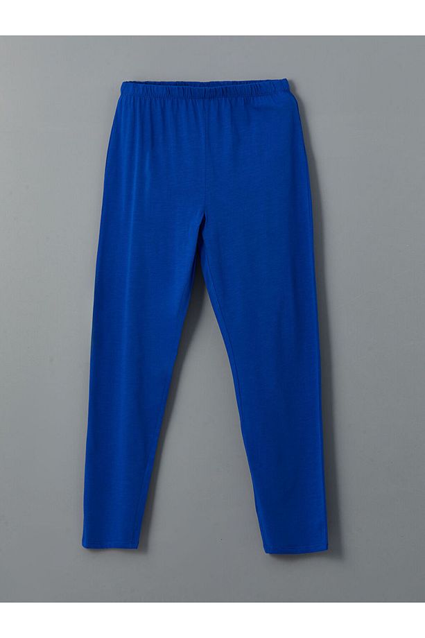 LCW DREAM Mavi Bisiklet Yaka Baskılı Kadın Pijama Takımı - 8
