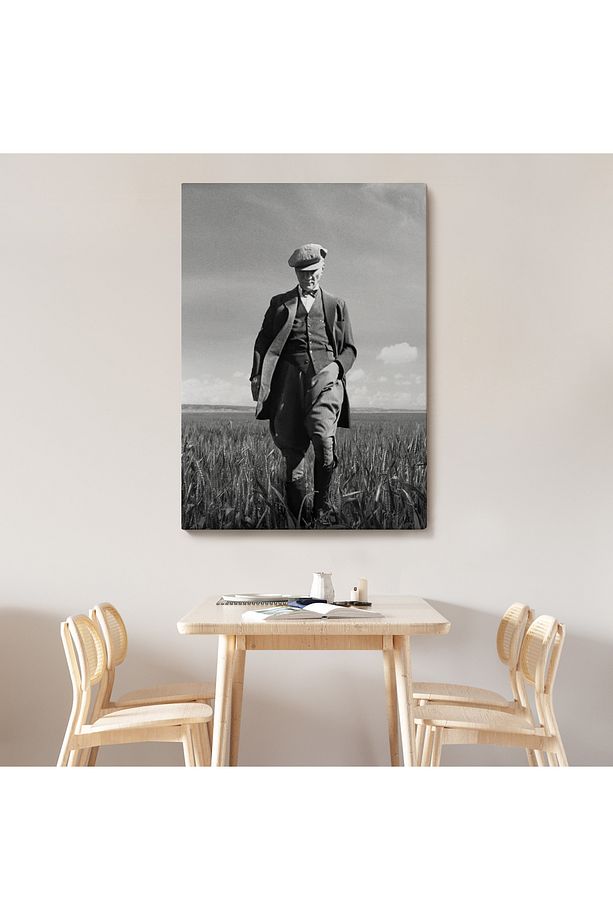 Atatürk Portre Tablosu Mustafa Kemal Atatürk Dikdörtgen Dekoratif Kanvas Tablo,fc,127 - 8