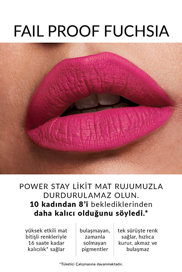 Power Stay Likit Mat Ruj - Fail Proof Fuchsia - 2