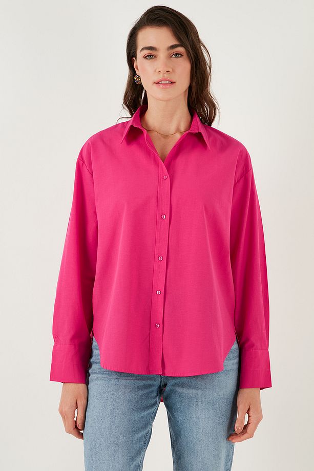 Pamuklu Regular Fit Önü Kısa Arkası Uzun Oval Kesim Gömlek GÖMLEK CF25S163867 - 7