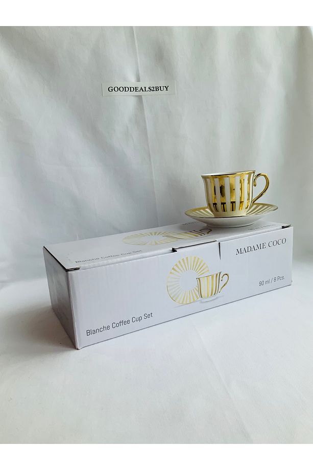 Blanche 4'lü Kahve Fincan Takımı - Renkli - 90 ml - 2