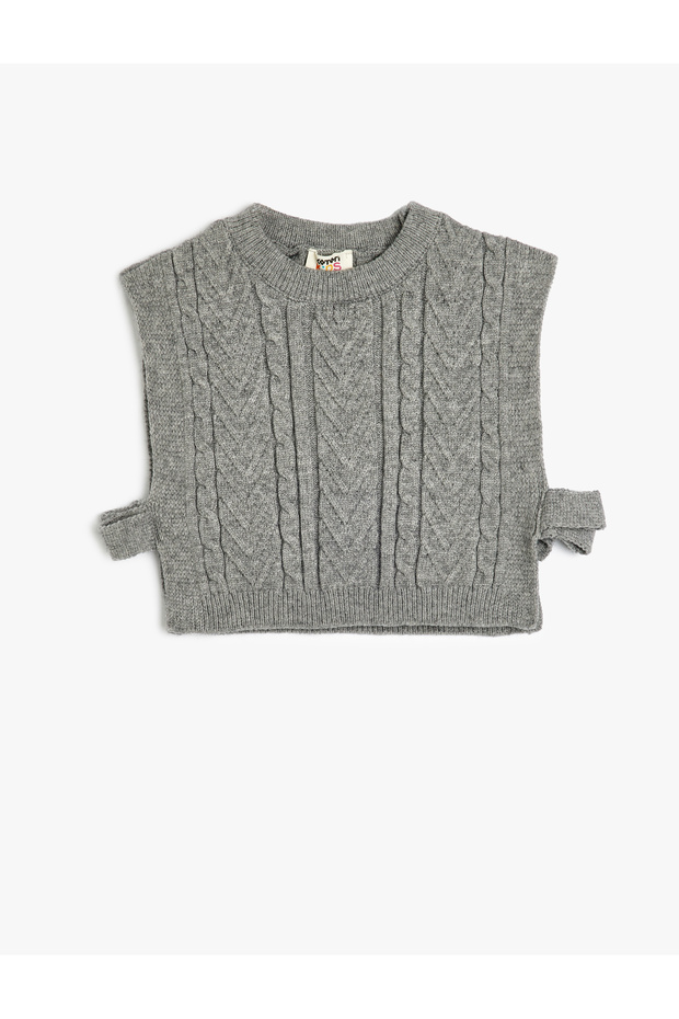 Knitwear Sweater Sleeveless Tie-Side Crew Neck