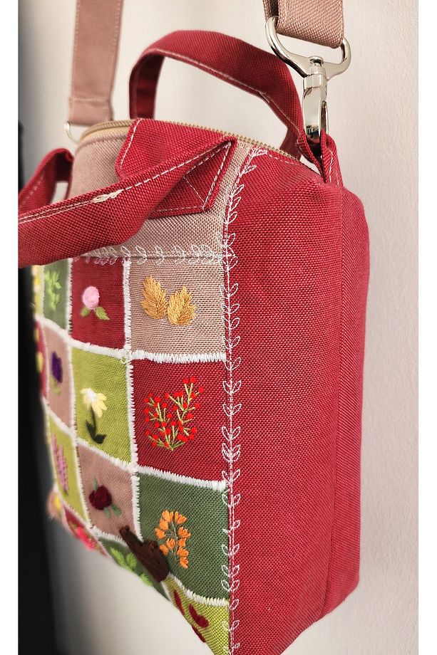 Nakış İşlemeli Patchwork  Çanta ve Cüzdan %100 Handmade - 3