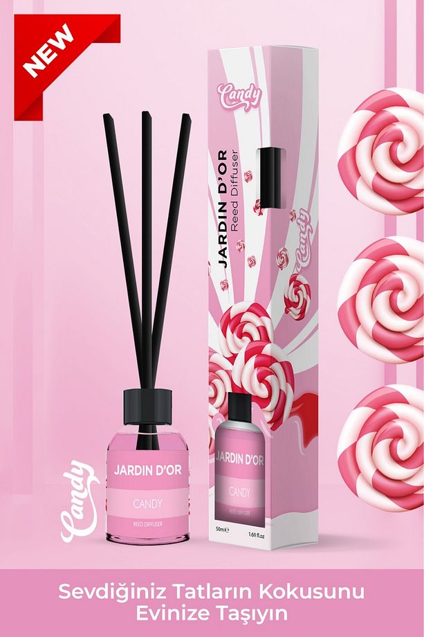Candy Reed Diffuser 50 Ml / Şeker Çubuklu Oda Kokusu - 3