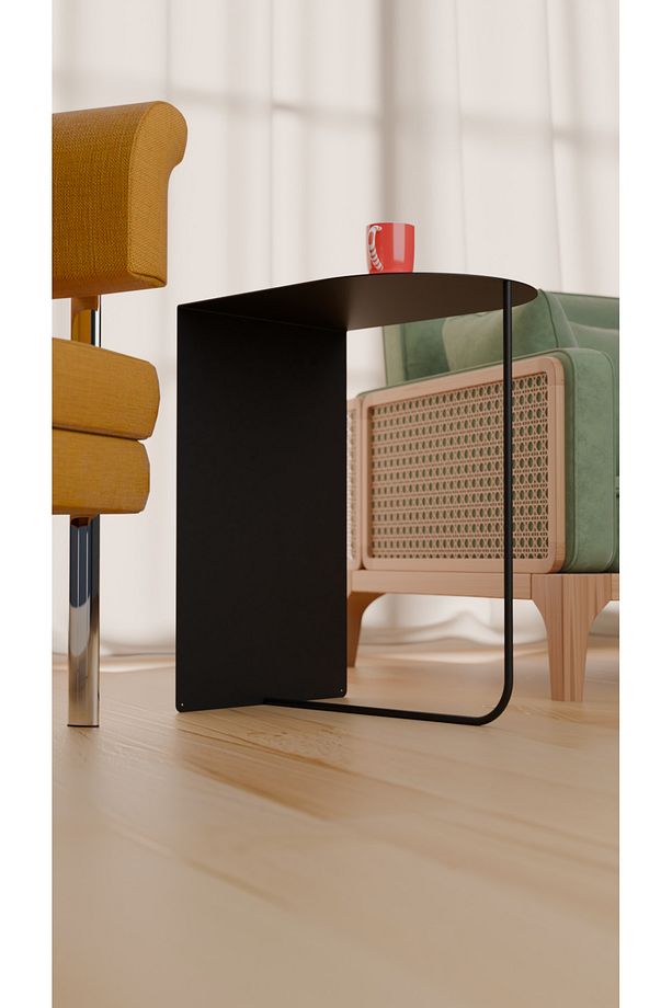 Modern ve Minimalist Yan Sehpa - Yüksek Kalite Çelik, Çok Renkli Seçenekler - 6