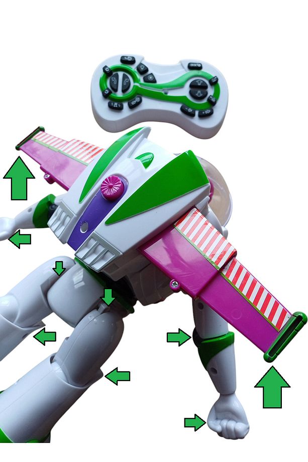 Buzz Lıghtyear R/c Oyuncak Hikayesi Toystory Uzaktan Kumandalı Robot Şarjlı Açılır Kanat - 8