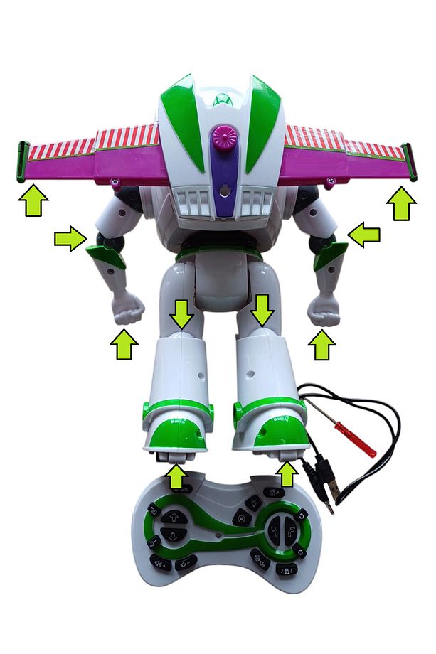 Buzz Lıghtyear R/c Oyuncak Hikayesi Toystory Uzaktan Kumandalı Robot Şarjlı Açılır Kanat - 4