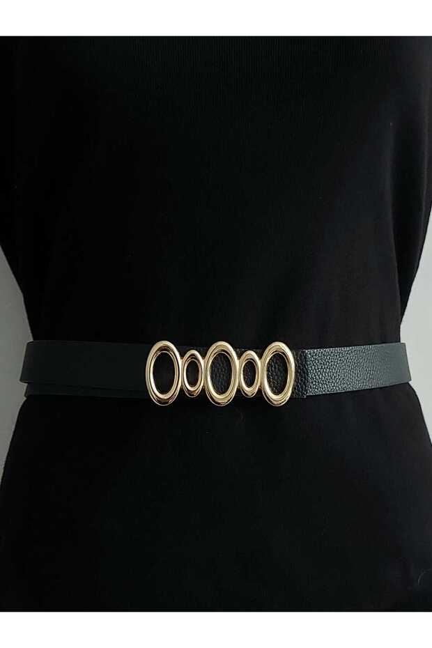 Kadın Çift Taraflı Siyah-taba Kemer - 4