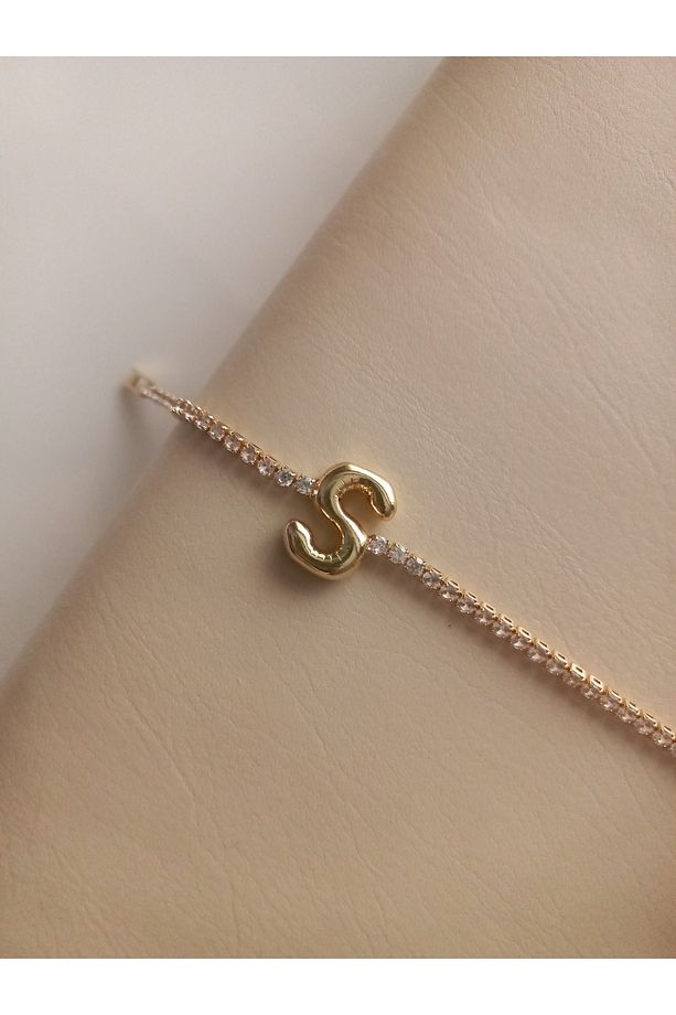 XUPING KADIN GOLD RENK SU YOLU S HARFLİ Çelik Bileklik - 3