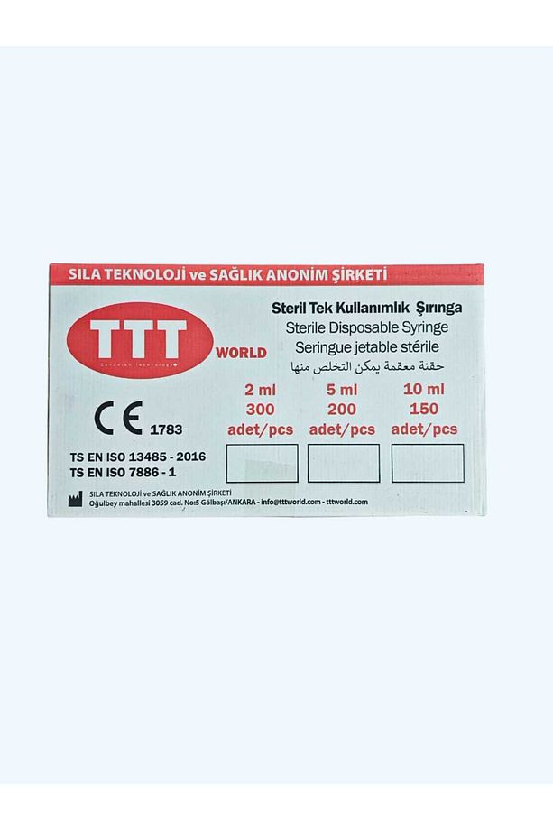 5 cc ( 5 ml ) Yeşil Uçlu ( 0.8 38mm ) Steril Enjektör Şırınga Tek Kullanımlık 200 ADET - 2