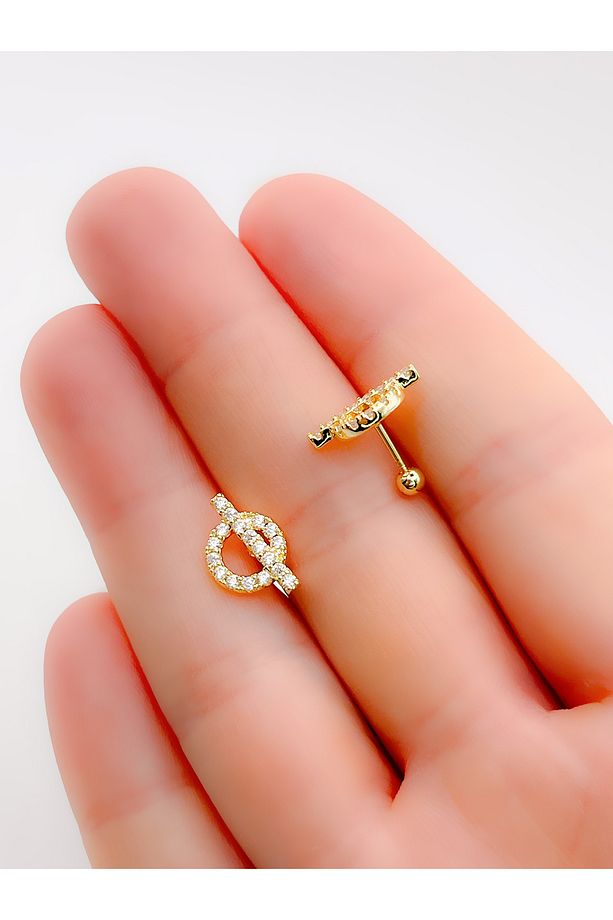 Cerrahi Çelik Piercing Marka Model Kıkırdak Helix Tragus Piercing (1adet) - 2