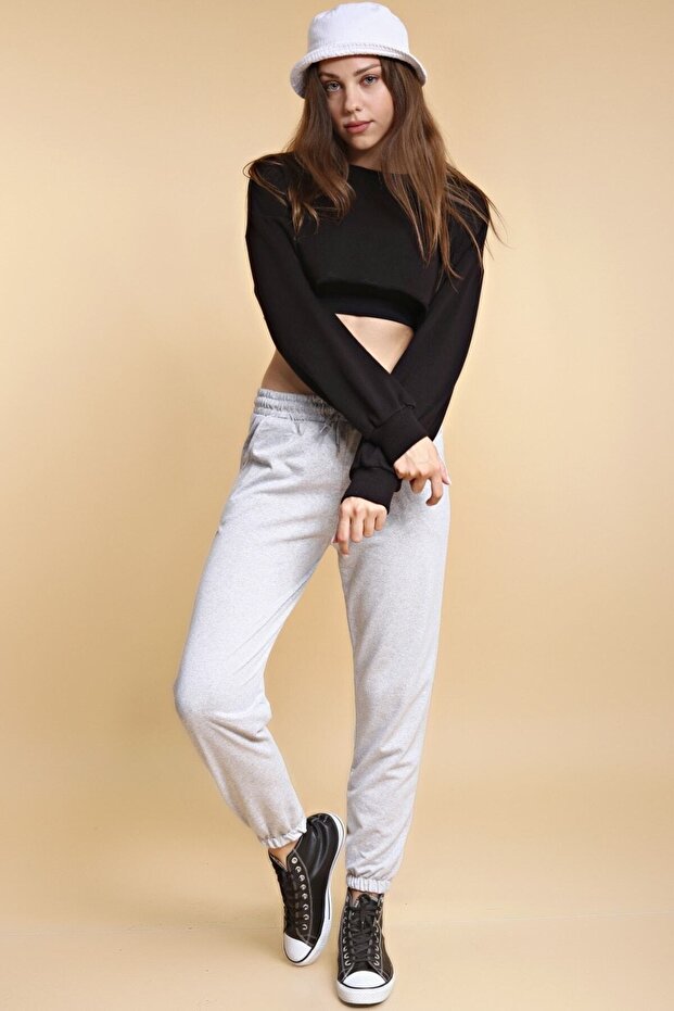 Gray Sweatpants with Pockets - 4