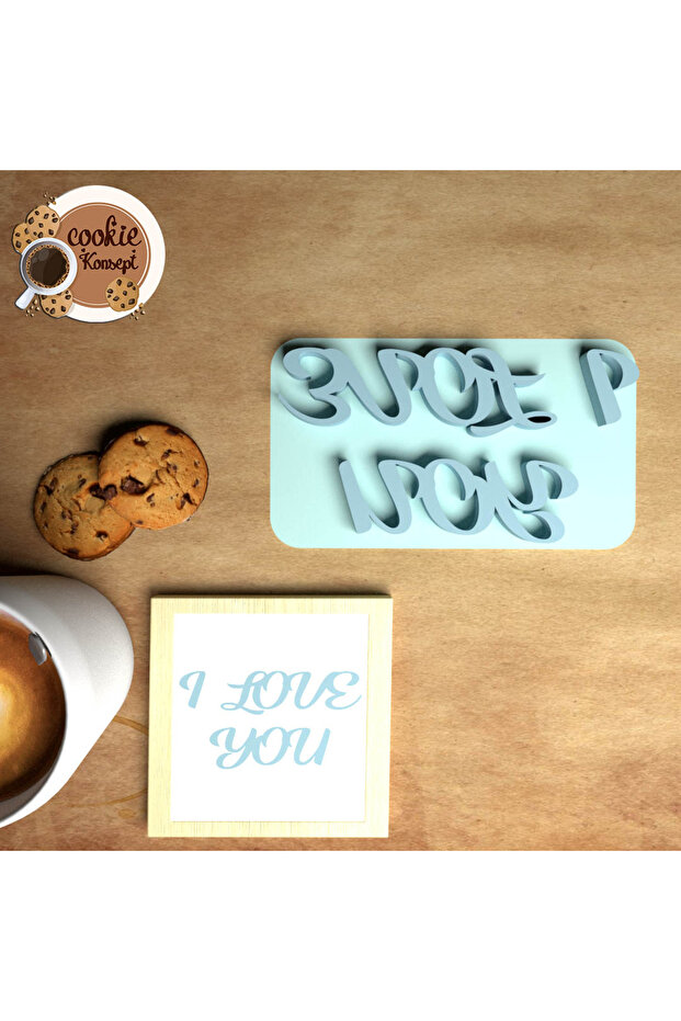 I Love You Concept Printing Stamp Cookie Mold - Stamp # 2