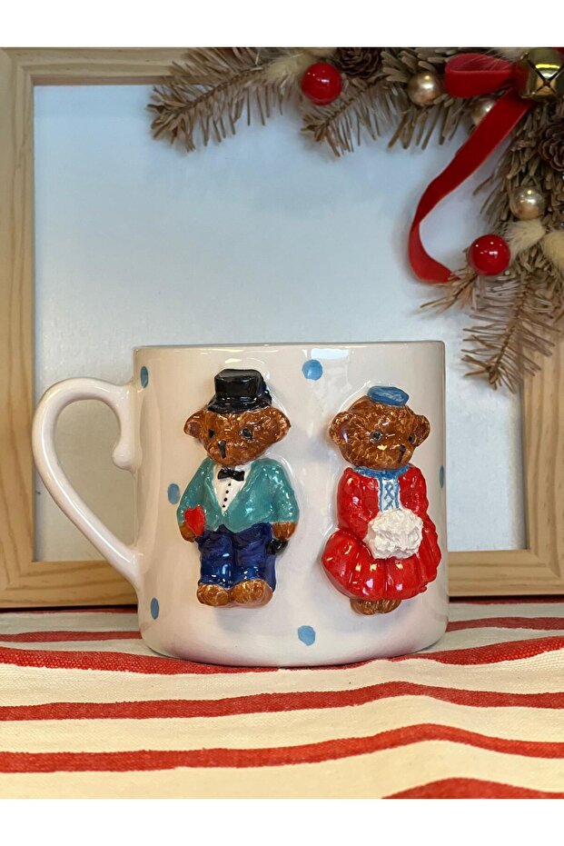 Dev Boy  Mrs&Mr Teddy 3 420ml Kupa - 2