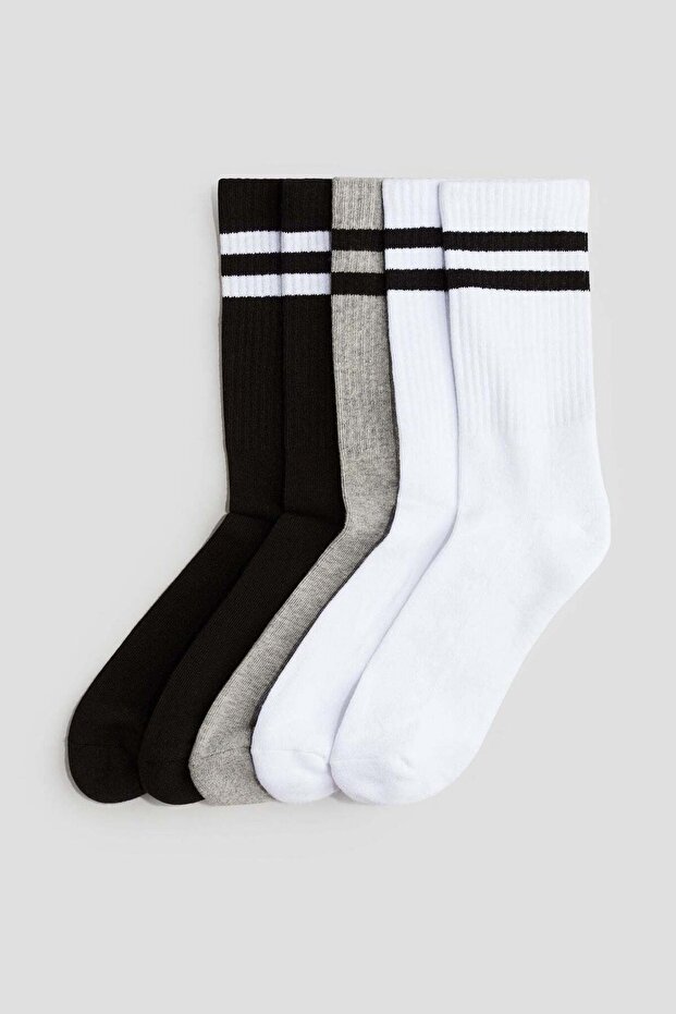5-pack ribbed socks - 5