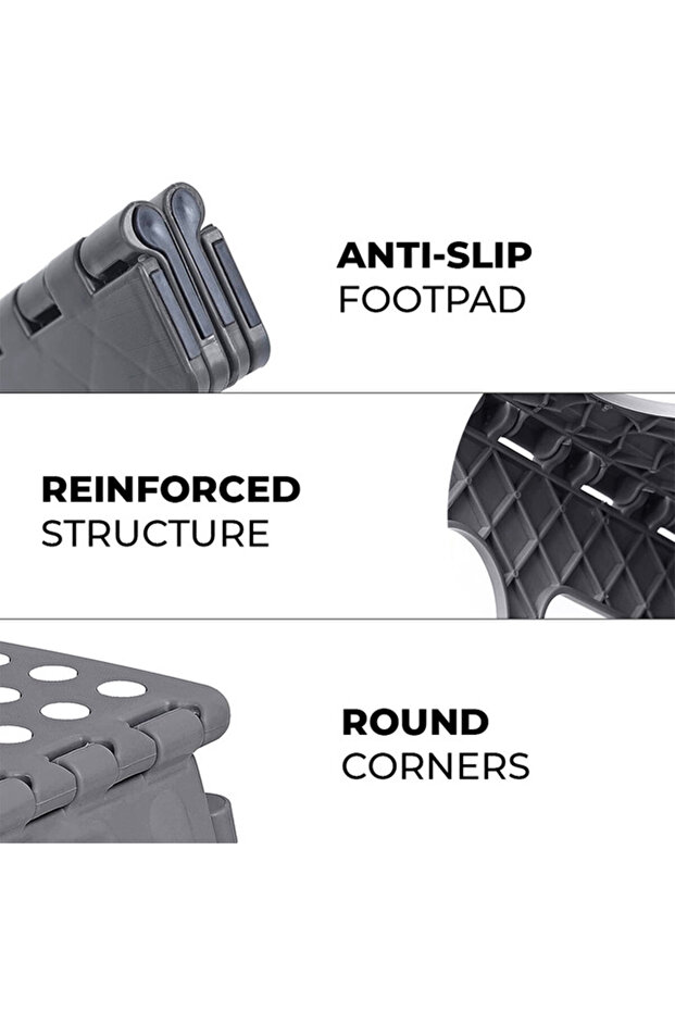 Foldable Step Stool - Grey - 6