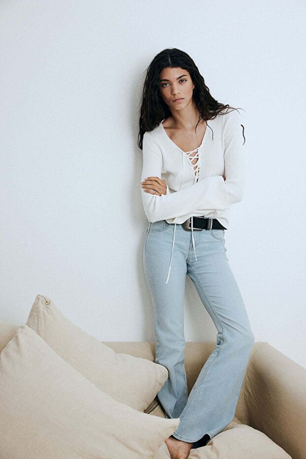 بنطال جينز واسع الساق - 2