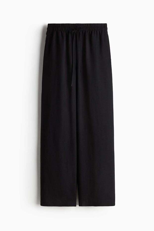 Linen-blend trousers