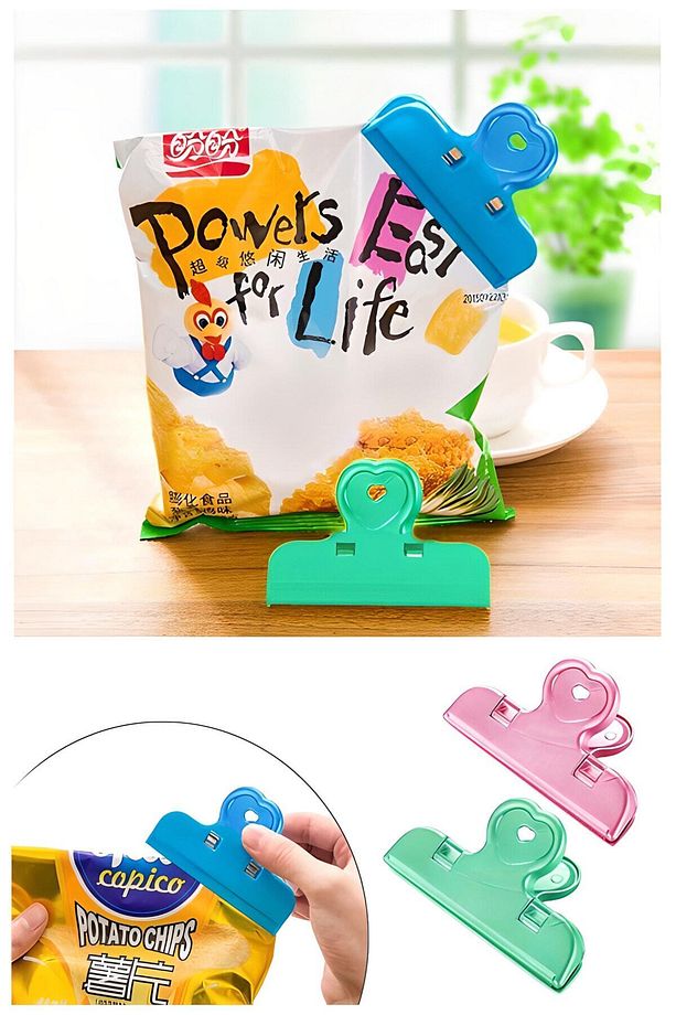 Poşet Torba Kapatıcı Klips 4 Adet Plastik Poşet Ağzı Kapatıcı - 1