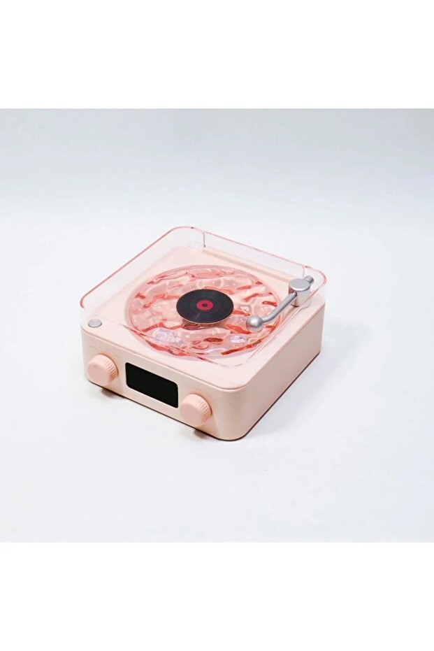 Waves Nostalji Plak Görünümlü Bluetooth Hoparlör 3D Ses Dalgası Retro Müzik Plak - 3