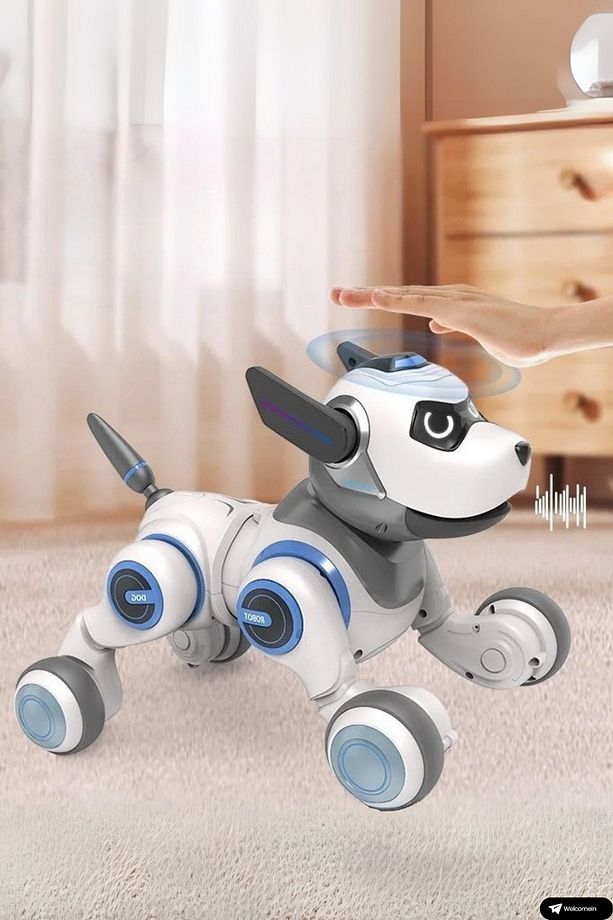 Oyuncak El Sensörlü  Uzaktan Kumandalı Şarjlı 22 Fonksiyonlu Smart İnteraktif Akıllı Robot Köpek - 6