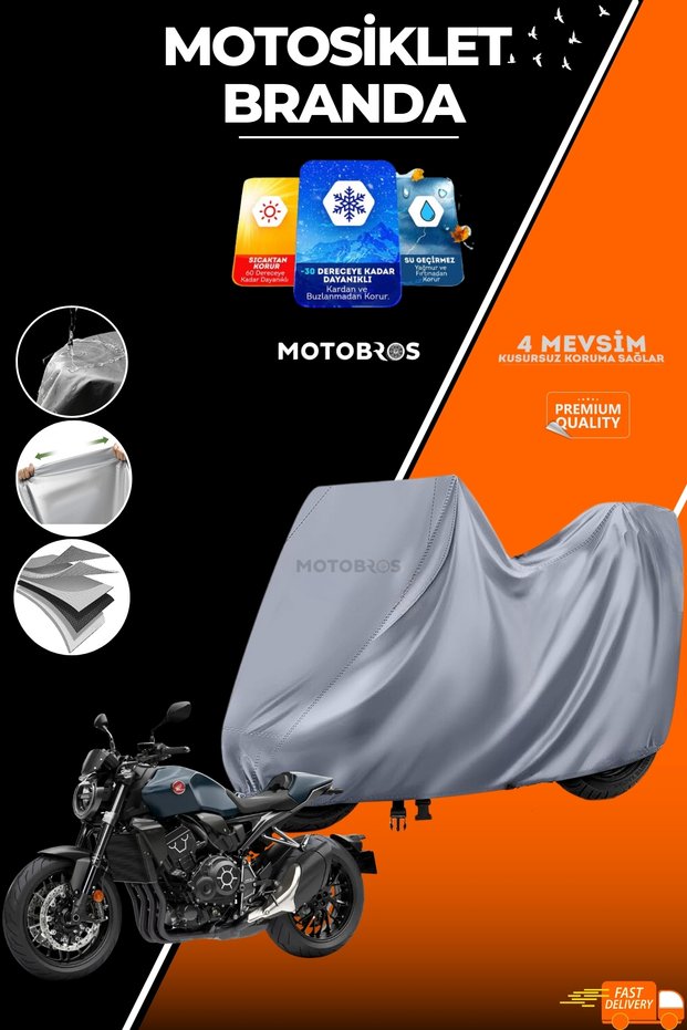 Motorcycle Tarpaulin Honda Cb1000R (Thickest) Fabric Lifetime Use (with Buckle)