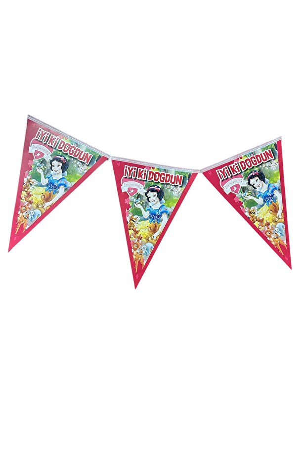 Snow White Themed Pennant Birthday Lettering Flag