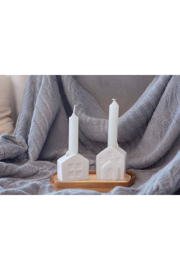 Ev Modeli 2'li Şamdan Mumluk - 5