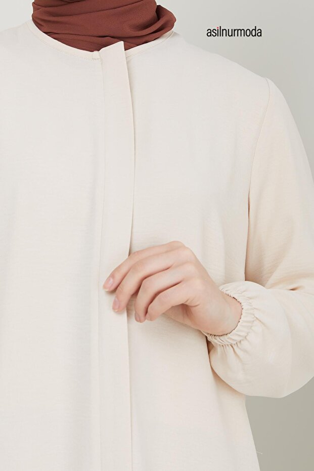 مجموعة Sena Ayrobin المزدوجة باللون البيج مع أزرار - 7