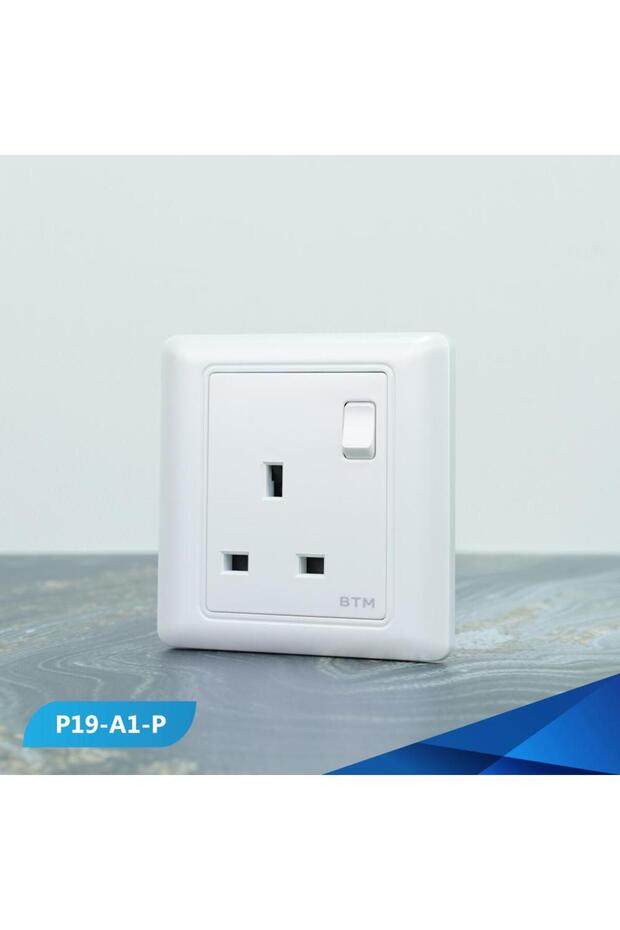 13 amp socket with twisted colored switch -3 pieces - 2