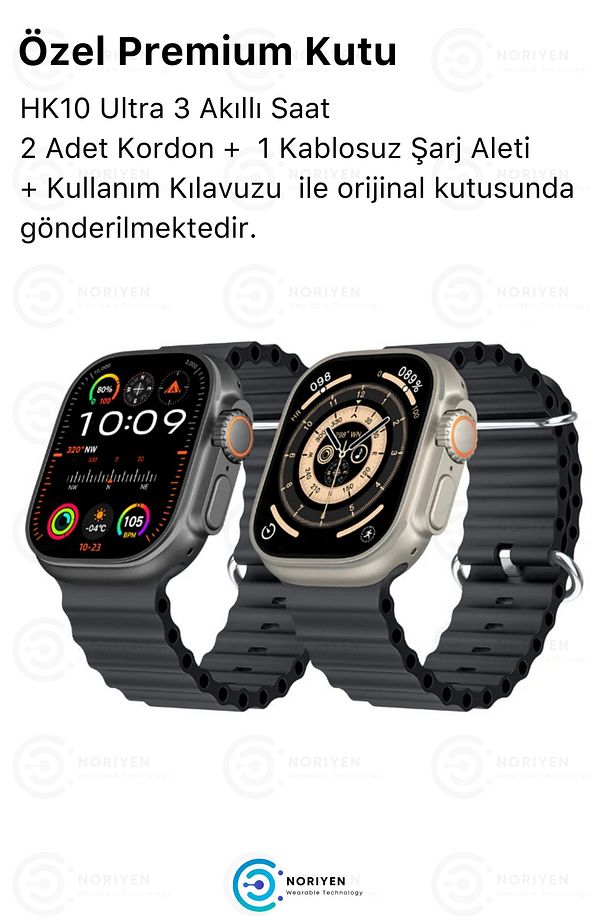 Yeni Nesil HK10 Ultra 3 Chat GPT Amoled HD Ekran Spor Sağlık Sensörlü iOS Android Uyumlu Akıllı Saat - 4