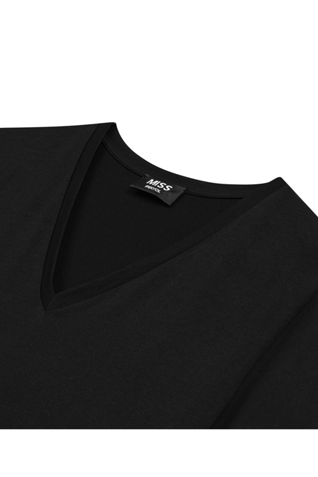 V yaka basic tişört - 4