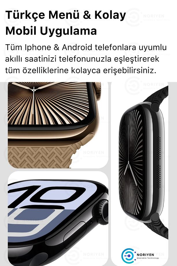 Yeni Nesil Watch 10 Amoled Full HD Ekran Yapay Zeka iOS Android Uyumlu HK10 Pro Max Akıllı Saat - 6